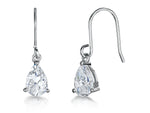 Load image into Gallery viewer, Sterling Silver Pear Cut Cubic Zirconia  Drop Earrings

