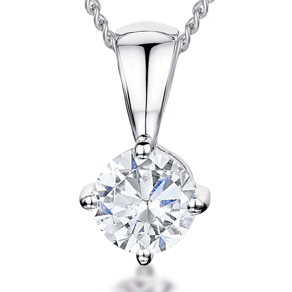 Sterling Silver 1 Carat Solitaire Pendant - JOOLS By Jenny Brown