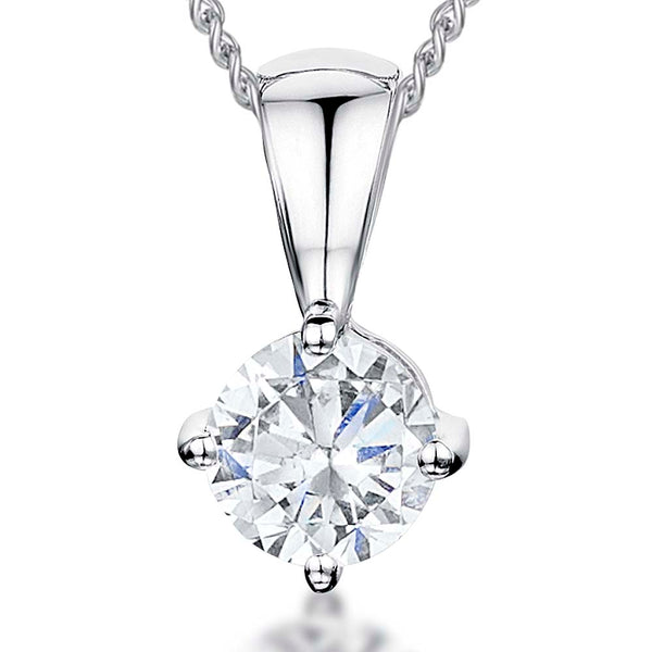 Sterling Silver 1 Carat Solitaire Pendant - JOOLS By Jenny Brown