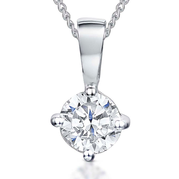 Sterling Silver 2 Carat Cubic Zirconia Pendant