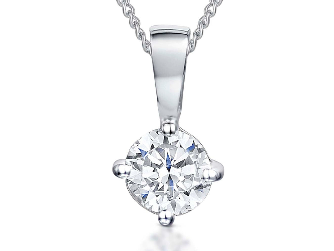 Sterling Silver 2 Carat Cubic Zirconia Pendant