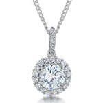 Load image into Gallery viewer, Sterling Silver 1 Carat Halo Pendant

