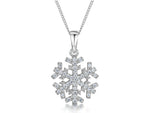 Load image into Gallery viewer, Sterling Silver Encrusted Zirconia Snowflake Pendant - JOOLS By Jenny Brown
