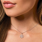 Load image into Gallery viewer, Sterling Silver Encrusted Zirconia Snowflake Pendant - JOOLS By Jenny Brown
