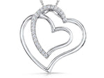 Load image into Gallery viewer, Sterling Silver Double Overlapped Heart Pendant-JOOLS by Jenny Brown
