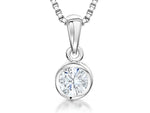 Load image into Gallery viewer, Sterling Silver Half Carat  Cubic Zirconia Solitaire Pendant-JOOLS by Jenny Brown
