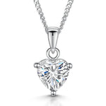 Load image into Gallery viewer, Sterling Silver Heart Pendant With Cubic Zirconia - JOOLS By Jenny Brown

