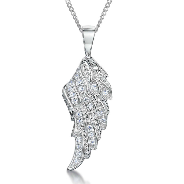 Sterling Silver Angel Wing Pendant - JOOLS By Jenny Brown