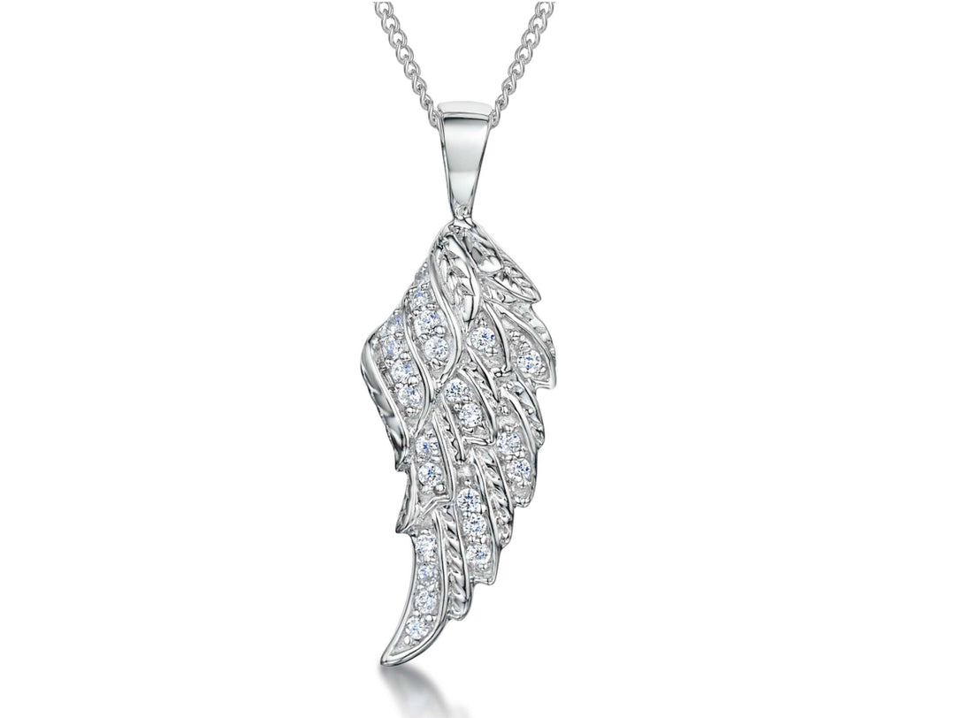 Sterling Silver Angel Wing Pendant - JOOLS By Jenny Brown