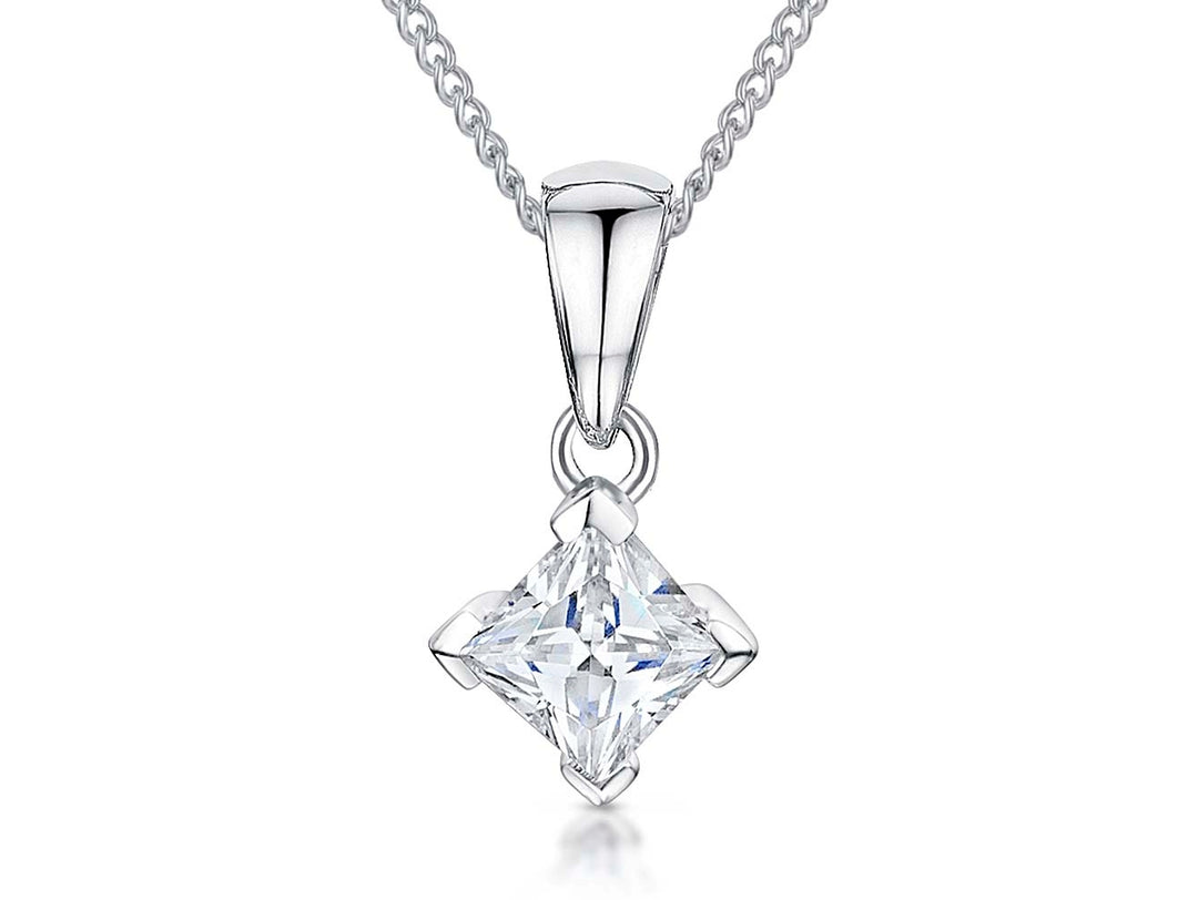 Sterling Silver Small Square  Pendant - JOOLS By Jenny Brown