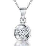 Load image into Gallery viewer, Sterling Silver Cubic Zirconia Twist Pendant
