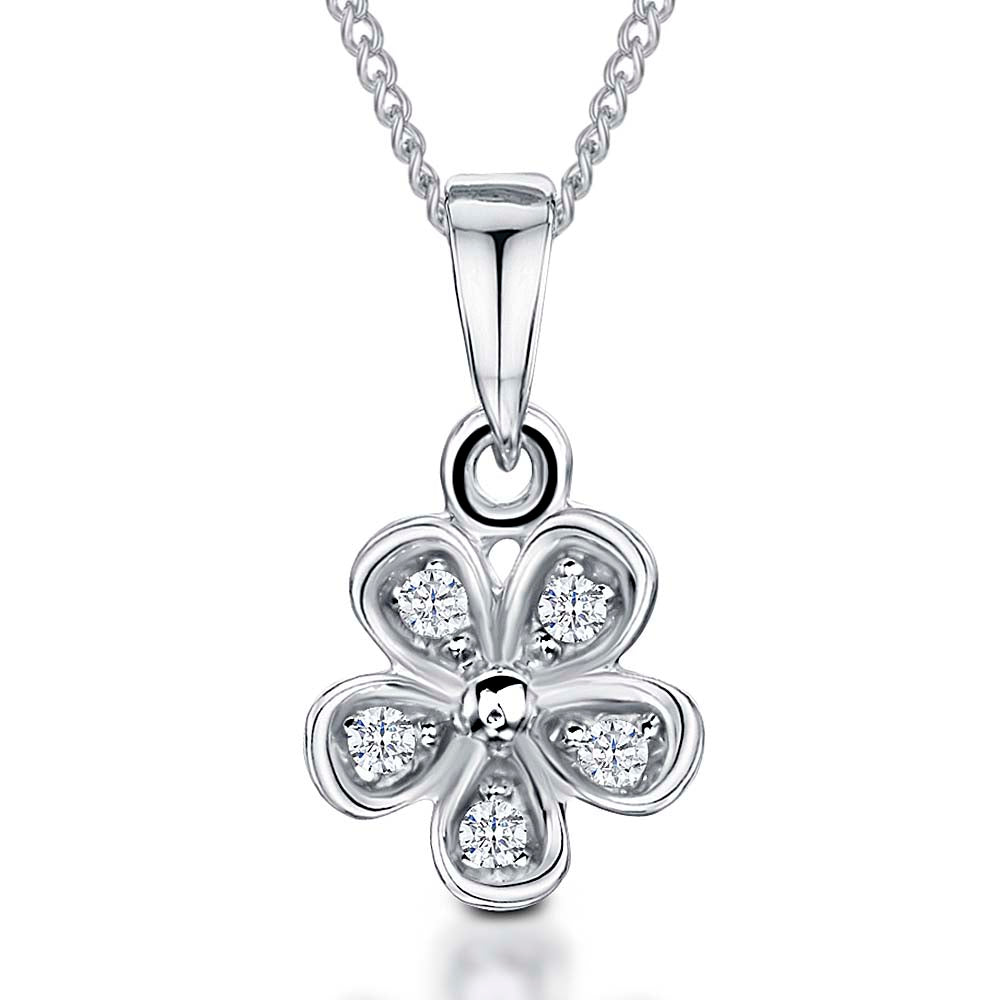 Sterling Silver Small Flower Necklace