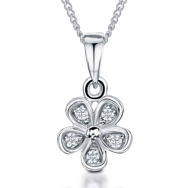 Sterling Silver Small Flower Necklace