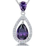 Load image into Gallery viewer, Sterling Silver Amethyst Zirconia Halo Pendant
