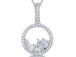 Load image into Gallery viewer, Sterling Silver Scattered  Cubic Zirconia Pendant
