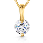 Load image into Gallery viewer, Yellow Gold  Simple 1 Carat Solitaire Pendant
