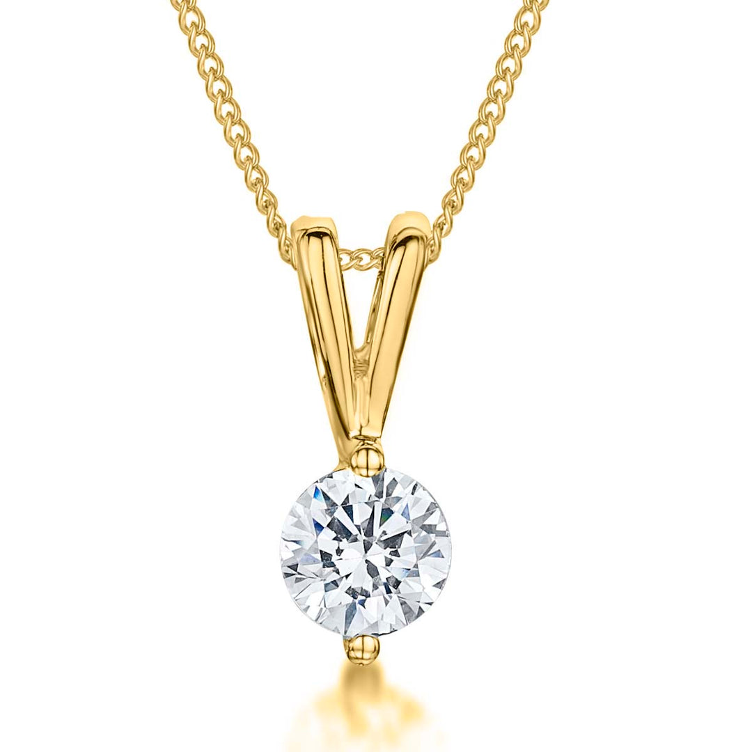 Solitaire Pendant with V Shaped bale - JOOLS By Jenny Brown