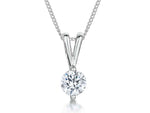 Load image into Gallery viewer, Sterling Silver Solitaire  2 Claw Pendant
