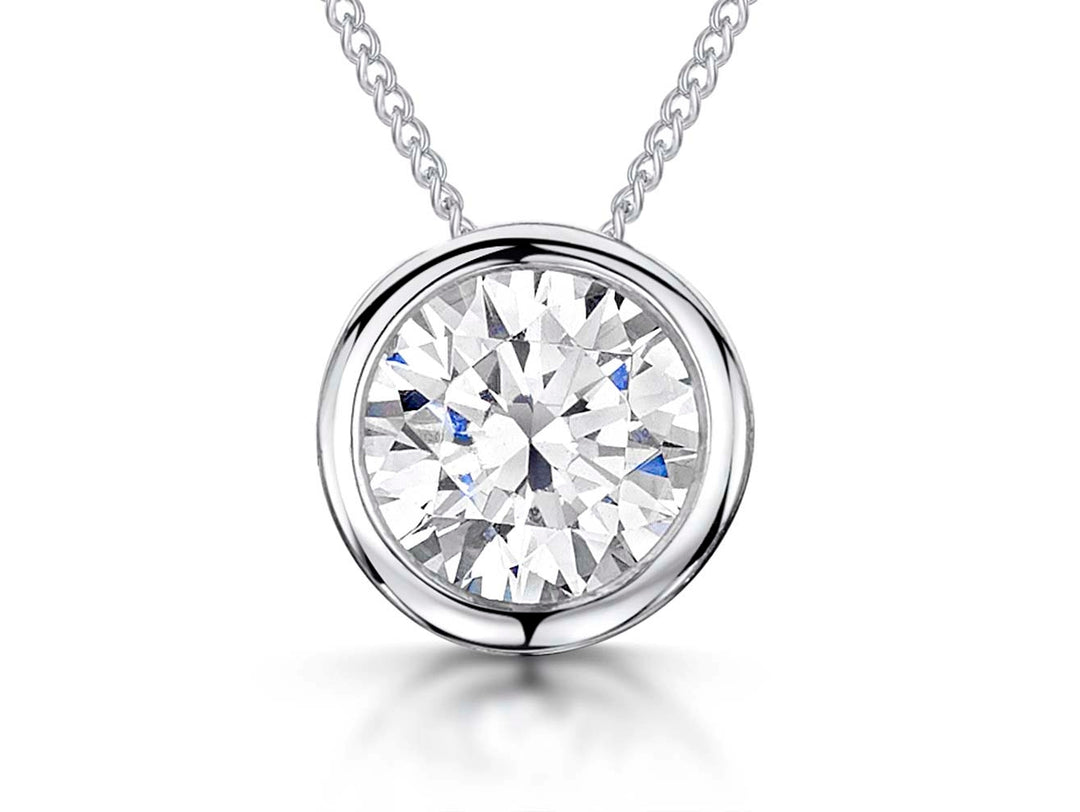 Sterling Silver 1 Carat Rubset Pendant