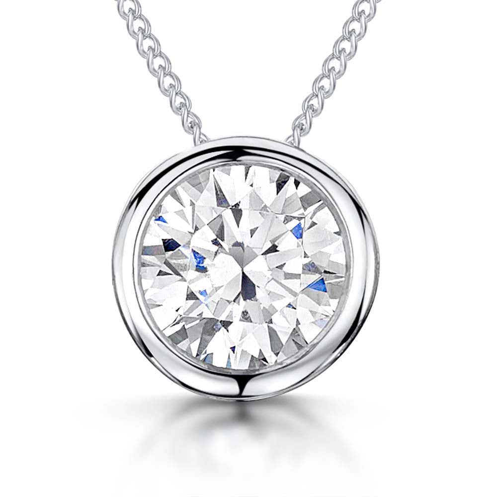 Sterling Silver 1 Carat Rubset Pendant