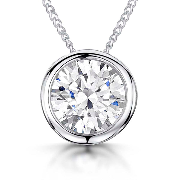 Sterling Silver 1 Carat Rubset Pendant