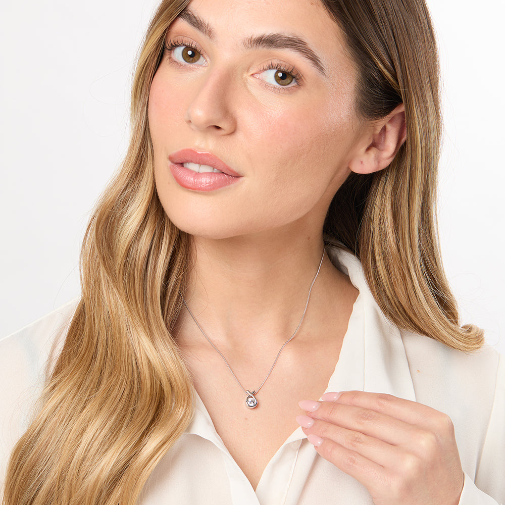 Sterling Silver Infinity  Ribbon Necklace - JOOLS By Jenny Brown