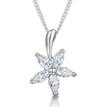 Load image into Gallery viewer, Sterling Silver Five Petal Flower Pendant-JOOLS by Jenny Brown
