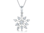 Load image into Gallery viewer, Sterling Silver Snowflake  Set With 11 Cubic Zirconia Stones- JOOLS By Jenny Brown 
