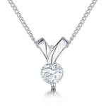 Load image into Gallery viewer, Sterling Silver Half Carat Solitaire Pendant
