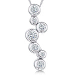 Load image into Gallery viewer, Sterling Silver 7 Stone Bubble Pendant
