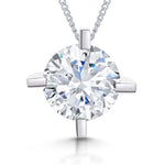 Load image into Gallery viewer, Sterling Silver 3.87  Carat Solitaire  Pendant
