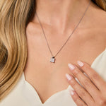 Load image into Gallery viewer, Sterling Silver 2 Carat  Square Cubic Zirconia  Pendant - JOOLS By Jenny Brown
