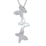 Load image into Gallery viewer, Sterling Silver Cascading Butterflies  Pendant
