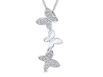 Load image into Gallery viewer, Sterling Silver Cascading Butterflies  Pendant
