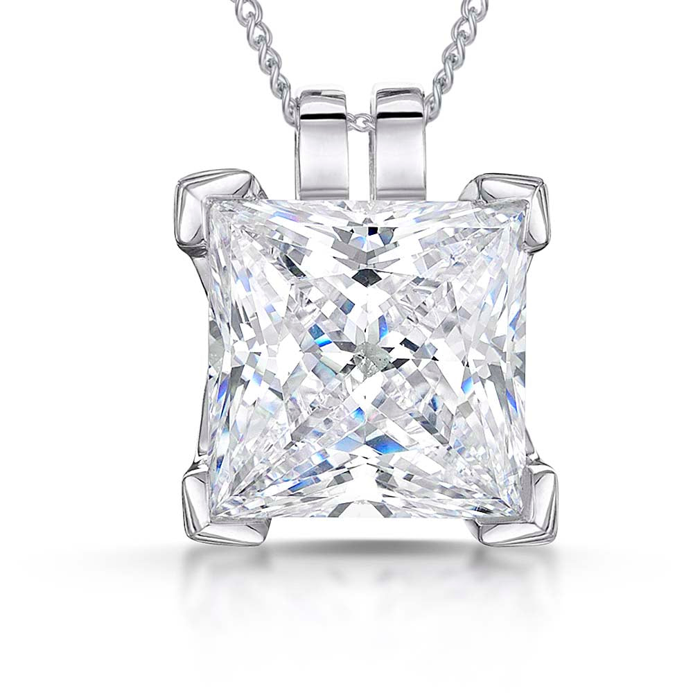 Sterling Silver 5.62 Carat White Cubic Zirconia Pendant - JOOLS By Jenny Brown