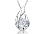 Load image into Gallery viewer, Sterling Silver Open Pear Drop Shape Pendant
