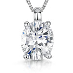 Load image into Gallery viewer, Sterling SIlver Oval 5 Carat Cubic Zirconia Pendant-JOOLS by Jenny Brown
