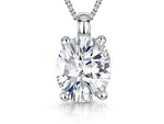 Load image into Gallery viewer, Sterling SIlver Oval 5 Carat Cubic Zirconia Pendant
