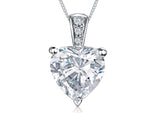 Load image into Gallery viewer, Sterling Silver Cubic Zirconia Solitaire  Heart Pendant - JOOLS By Jenny Brown
