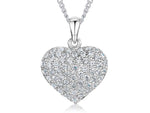 Load image into Gallery viewer, Sterling Silver Cubic Zirconia Pave Heart Pendant
