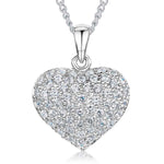 Load image into Gallery viewer, Sterling Silver Cubic Zirconia Pave Heart Pendant
