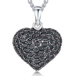 Load image into Gallery viewer, Sterling Silver Cubic Zirconia Pave Heart Pendant
