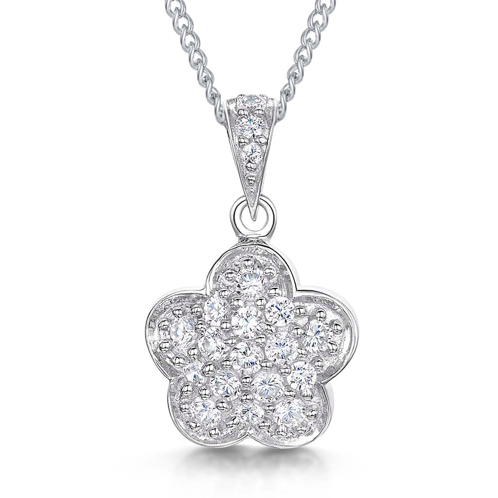 Sterling Silver Clover Flower Pendant