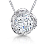 Load image into Gallery viewer, Sterling Silver 3.75ct Twist Rubover Pendant
