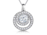 Load image into Gallery viewer, Sterling Silver Swirled Circle Pendant
