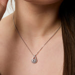 Load image into Gallery viewer, Sterling Silver Open Teardrop Cubic Zirconia Pendant-JOOLS by Jenny Brown
