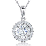 Load image into Gallery viewer, Sterling Silver Round Halo Pendant - JOOLS By Jenny Brown
