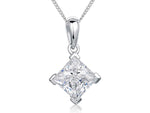 Load image into Gallery viewer, Sterling Silver Square 3 Ct Zirconia Pendant - JOOLS By Jenny Brown
