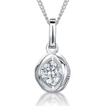 Load image into Gallery viewer, Sterling Silver Ball Pendant Open Set With Four Cubic Zirconia Round Stones
