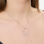 Load image into Gallery viewer, Sterling Silver Double Heart Pendant-JOOLS by Jenny Brown
